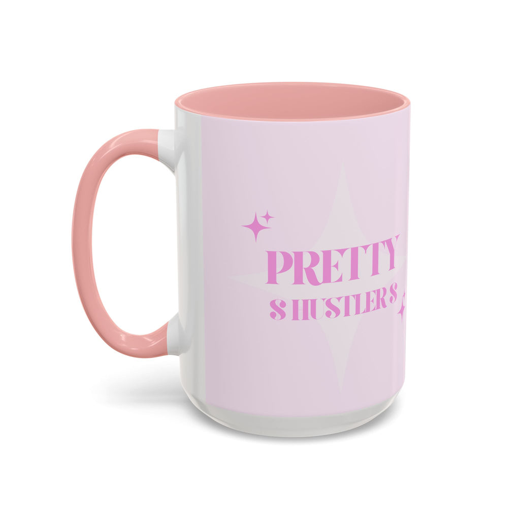 Pretty Sisters Accent Coffee Mug — Pink Sparkle 11/15oz