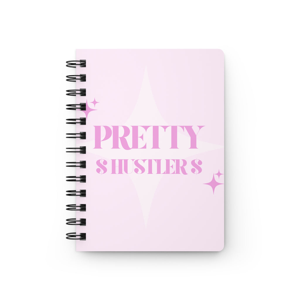 Copy of Pretty Hustlers Spiral Notebook | Pink Motivational Journal, Retro Star Design