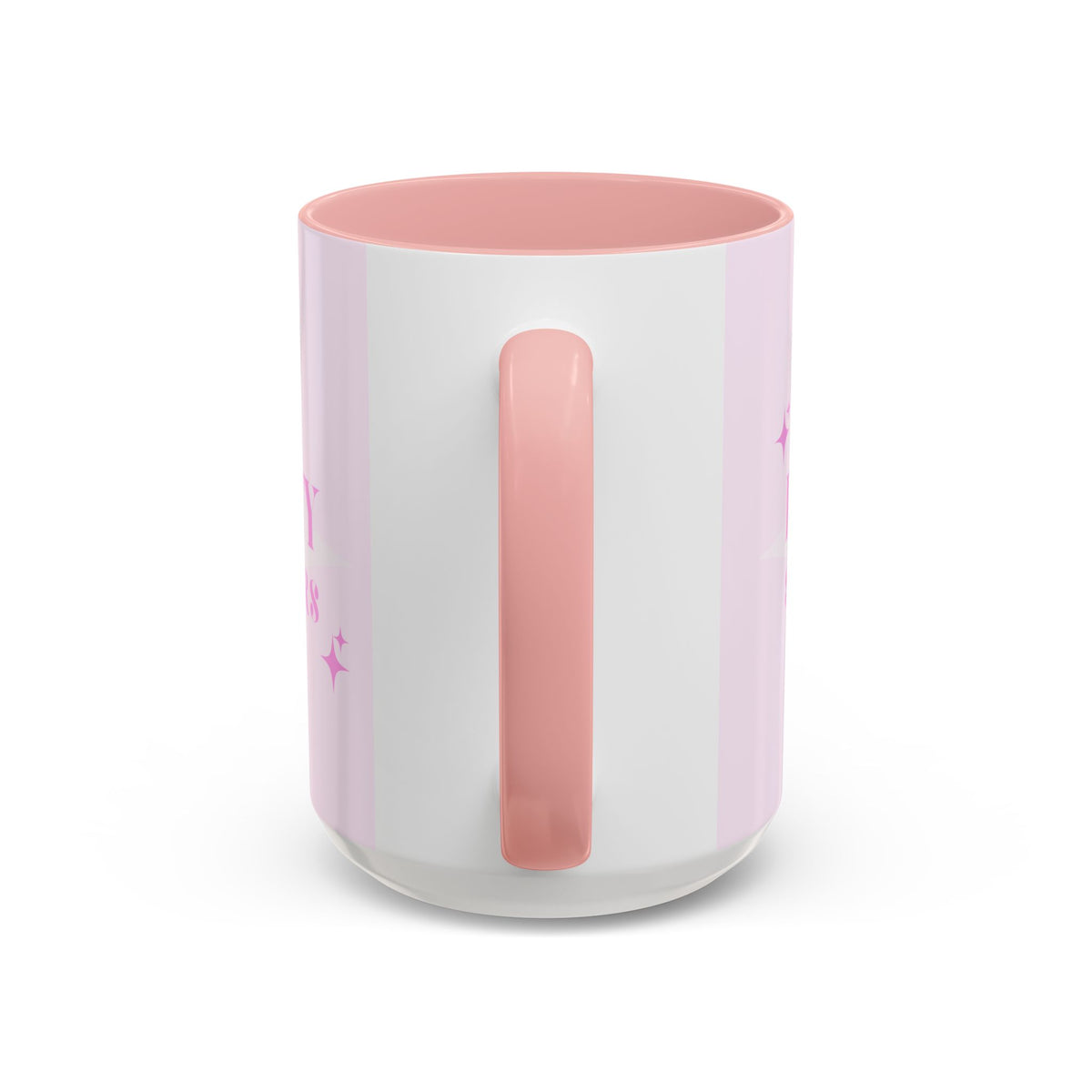 Pretty Sisters Accent Coffee Mug — Pink Sparkle 11/15oz