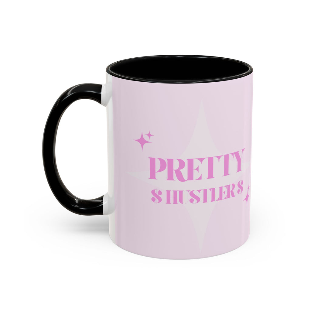 Pretty Sisters Accent Coffee Mug — Pink Sparkle 11/15oz