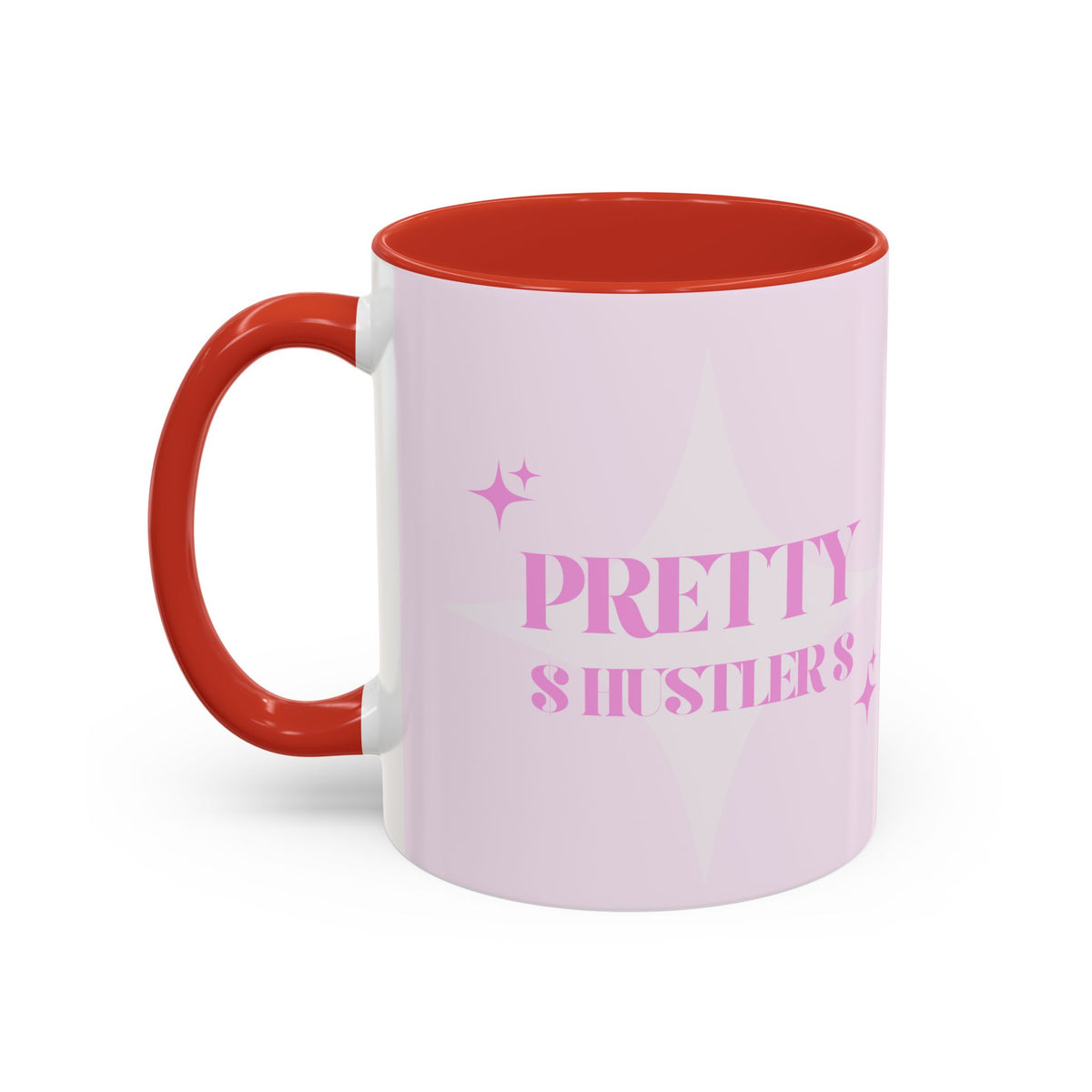 Pretty Sisters Accent Coffee Mug — Pink Sparkle 11/15oz