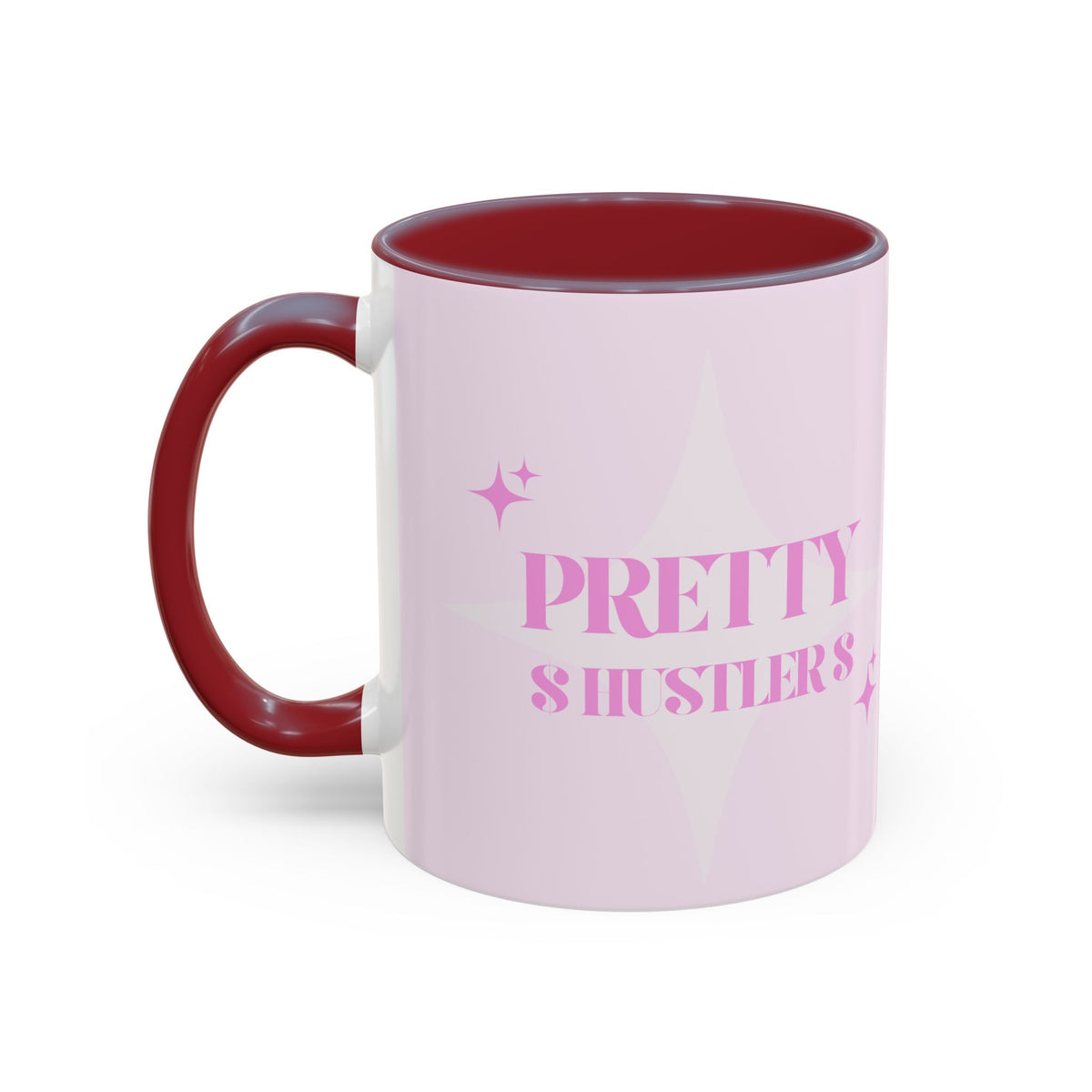 Pretty Sisters Accent Coffee Mug — Pink Sparkle 11/15oz