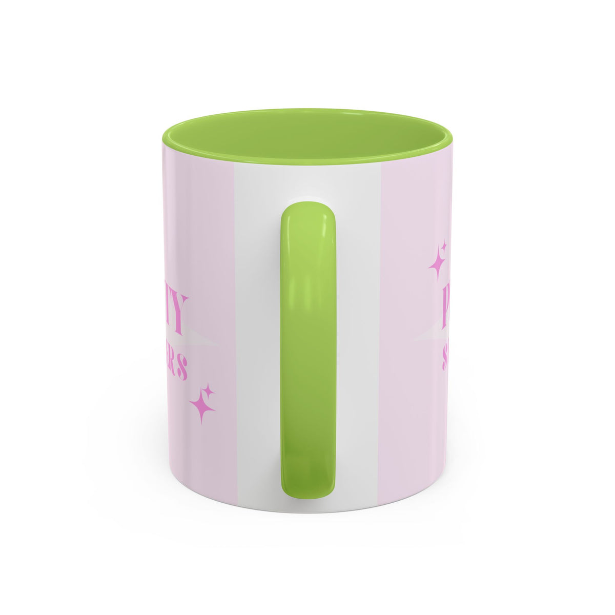 Pretty Sisters Accent Coffee Mug — Pink Sparkle 11/15oz